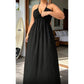 💞👗 PROMO FLASH 50%! Vestito Lungo Donna con Schiena Scoperta e Collo all'Americana – Silhouette Maxi Fluida, Tessuto Premium Arricciato, 2 Colori, Taglie S-5XL, Ideale per Serate Estive ed Eventi Eleganti ✨
