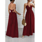 💞👗 PROMO FLASH 50%! Vestito Lungo Donna con Schiena Scoperta e Collo all'Americana – Silhouette Maxi Fluida, Tessuto Premium Arricciato, 2 Colori, Taglie S-5XL, Ideale per Serate Estive ed Eventi Eleganti ✨