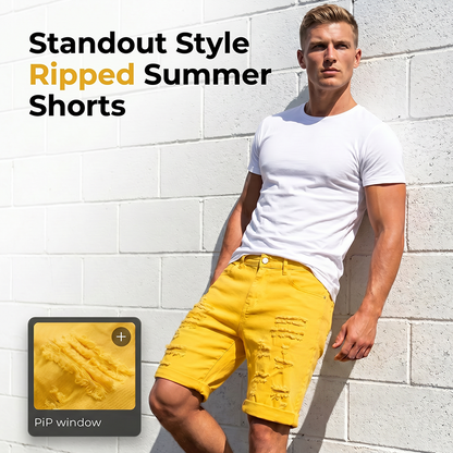 Pantaloncini Strappati Casual Estivi da Uomo