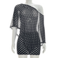 Completo Top con Scialle Asimmetrico e Gonna a Vita Alta