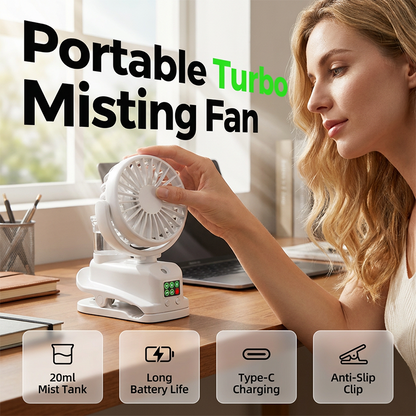 Ventilatore Personale Ricaricabile USB con Nebulizzatore
