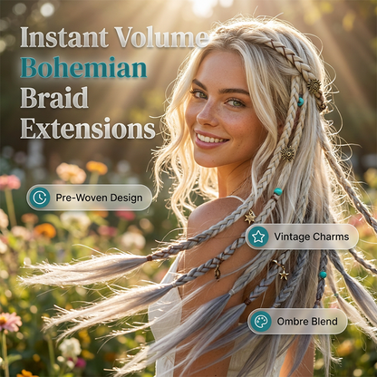 🍂Estensioni per Capelli Pre-Intrecciate✨Tono Maillard Allungamento Naturale dei Capelli