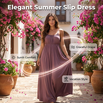 👗 OFFERTA A TEMPO LIMITATO -60%! ✨ Abito da donna con laccio e bretelline – Vestibilità morbida, traspirante, perfetto per la vacanza 🌸