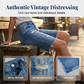 🎁Nuovi Arrivi 2026 50% OFF💥Bermuda di Jeans Casual Effetto Consumato da Donna – Elasticità 4 Direzioni, Orlo Grezzo, Stile Vintage 🌿