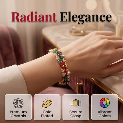 🌸 50% DI SCONTO ORA! 🌸 Bracciale Tennis Multicolore Elegante da Donna