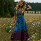🌸SVENDITA 2026🔥 -57%✨ Abito lungo vintage 👗 Elegante scollo a V e sfumato cromatico unico