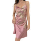 Vestito Slip da Notte Senza Maniche da Donna