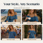 Abito da donna con spalle scoperte, spalline e frange