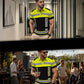 Camicia a Maniche Corte ad Alta Visibilità con Strisce Riflettenti da Uomo