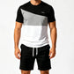 Set da uomo con t-shirt color-block e pantaloncini