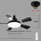 Ventilatore da Soffitto con Luce e Telecomando a Presa E27