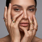 Anello Aperto Vintage a Foglia per Donna
