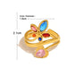 Anello Aperto Vintage a Foglia per Donna
