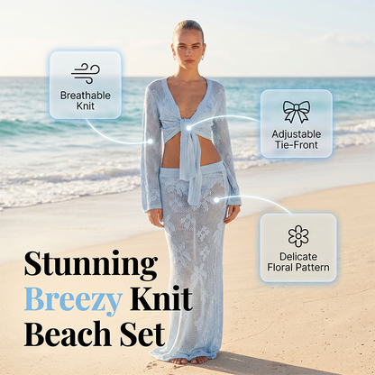 Set Copricostume da Spiaggia in Maglia da Donna