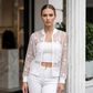 🎉 Saldi 2026 — Oltre 37.000 Venduti! 👗 Giacca Estiva da Donna in Rete Trasparente con Ricamo Floreale – Traspirante & Elegante 🌸