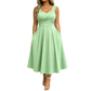 🖕50% DI SCONTO 50K+ VENDUTI👗Abito Midi da Donna a Linea A con Vita Incrociata – Nasconde Pancia e Fianchi