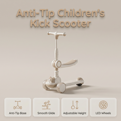 ✨🔥Monopattino per Bambini Anti-Ribaltamento con Ruote Luminose