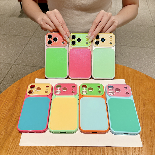 Cover per iPhone in Acrilico a Contrasto di Colori Stile Dopamina