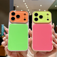 Cover per iPhone in Acrilico a Contrasto di Colori Stile Dopamina