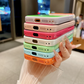 Cover per iPhone in Acrilico a Contrasto di Colori Stile Dopamina