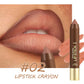💄Matita Labbra Opaca a Lunga Tenuta  | Rossetto e Matita Contorno 2 in 1 💋 | Formula Idratante Anti-Secchezza 💧 | Punta Triangolare di Precisione 📐