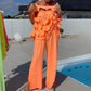 Completo con top cut-out e tuta a fascia