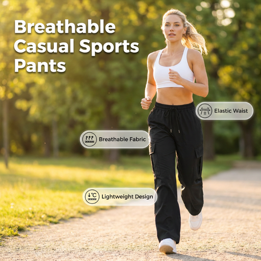 Pantaloni Sportivi Casual da Donna con Vita Elastica