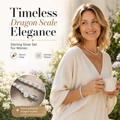 ✨ Bracciale e Collana Trendy con Catena a Squame di Drago – Design Unico, Acciaio Inossidabile, 3 Misure – Gioiello Unisex Elegante & Moderno 💎🔗