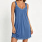 🛏️ Camicia da Notte da Donna con Pizzo e Scollo a V — Chemise Morbida in Modal con Spalline Regolabili