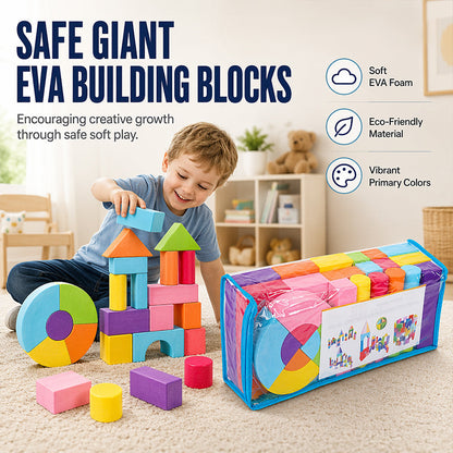 ⏳Offerta Limitata 50% di Sconto⏰ Set di Mattoncini in Schiuma EVA Morbida per Bambini 🏰