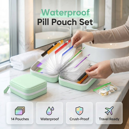 💊🧳 Set di bustine portapillole impermeabili A8 – protezione totale per i tuoi farmaci! 💧🛡️