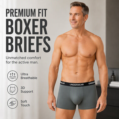 🔥Confezione da 3 pezzi🔥Boxer da Uomo con Elastico a Lettere