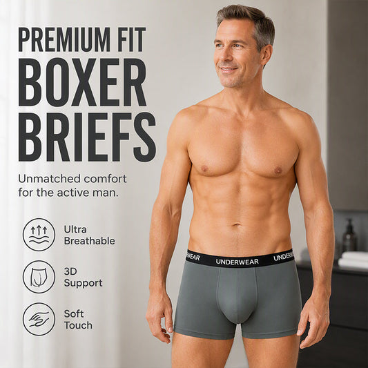 🔥Confezione da 3 pezzi🔥Boxer da Uomo con Elastico a Lettere