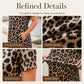 🌸 50% DI SCONTO ORA! 🌸 Abito Maxi da Donna con Stampa Leopardata e Tasche, Maniche Corte, Casual