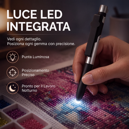 Penna per arte diamantata LED portatile