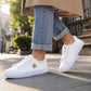 Sneakers Casual Piatte in Tela da Donna