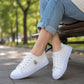 Sneakers Casual Piatte in Tela da Donna
