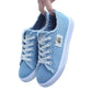 Sneakers Casual Piatte in Tela da Donna