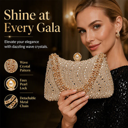Elegante Pochette da Sera con Chiusura a Perla