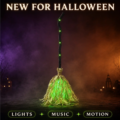 🧹 Decorazione Halloween Noiosa? Questa Scopa Vola Davvero – Elettrica e da Brivido!