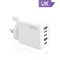 Caricabatterie rapido da 120 W con 5 porte