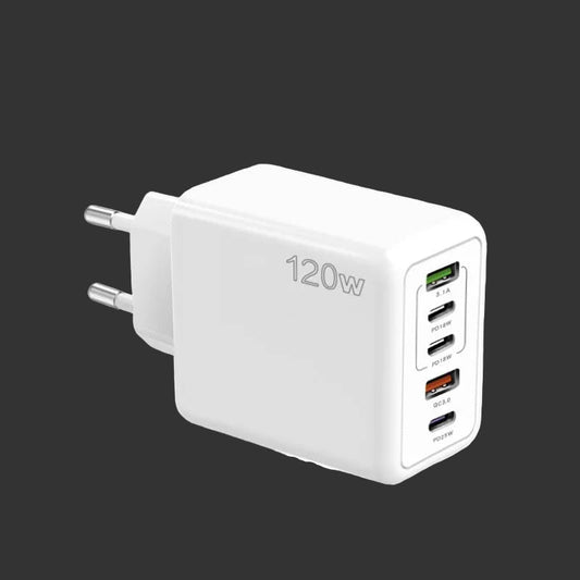 Caricabatterie rapido da 120 W con 5 porte