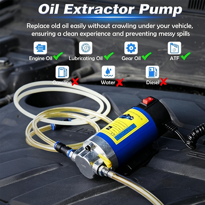 🛍️ 55% DI SCONTO – Pompa Portatile per Olio Motore e Cambio 12V/24V – Motore in Rame, con Tubi e Scatola di Stoccaggio 🔧