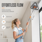 🧹✨ Mocio Triangolare con Asta Telescopica - Testa Girevole 360° | Raschietto in Silicone | Panni in Microfibra & Chenille | Ideale per Vetri, Soffitti, Angoli & Mobili | 78-112 cm
