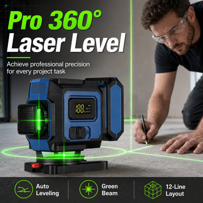 📢 SCONTO DEL 40%! Livella Laser Autolivellante a Luce Verde 360° 📐