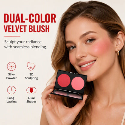 Palette Blush e Contorno Bicolore a Lunga Durata