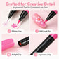 Set di 24 penne per nail art a doppia punta