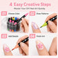 Set di 24 penne per nail art a doppia punta