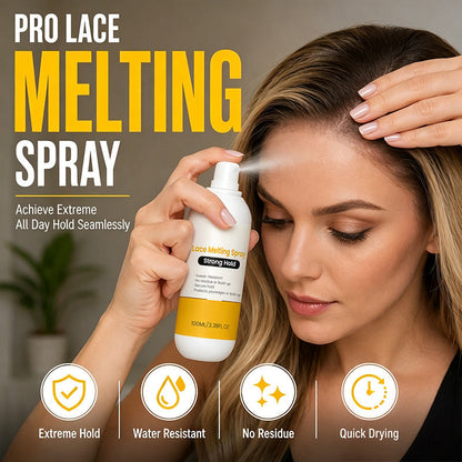 💇‍♀️ Spray Fondente per Parrucche Lace – Tenuta Estrema 24H, Resistente al Calore e Delicato sulla Pelle – Look Invisibile e Naturale ✨