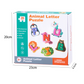 🧸 Giocattolo in Legno con Lettere e Animali da Abbinare | Impara l'Alfabeto Giocando 📚 | 26 Pezzi con Illustrazioni di Animali Colorate 🐶 | Bordi Lisci e Materiali Sicuri 🛡️ | Consigliato dai 3 Anni 👶